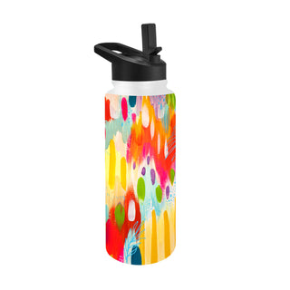 Bright Brushstrokes 34oz Quencher Bottle