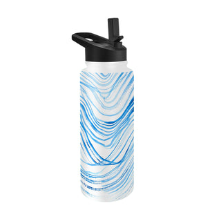 Blue Lines 34oz Quencher Bottle