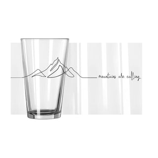 Mountains Are Calling Pint Glass