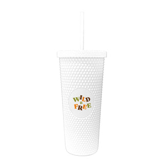 Wild and Free 24oz Studded Plastic Tumbler