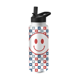 Patriotic Smile 34oz Quencher Bottle